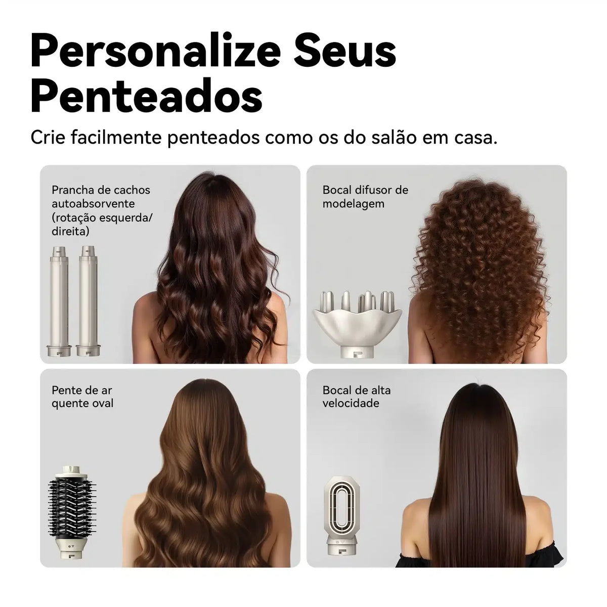 Escova Multifunções 7 em 1 – 1200W Bivolt – Gokoco